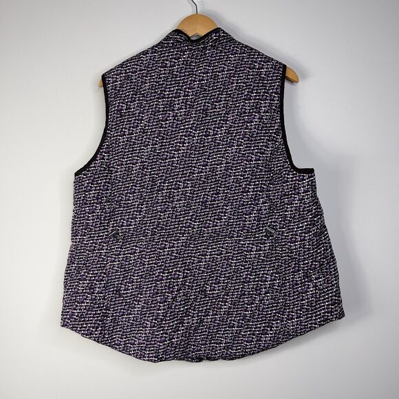 Croft & Barrow Puffer Vest Women 1X Purple Slimming - Picture 2 of 11